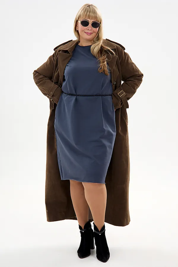 Платье футер-реглан НАТАЛИ, графит - фото 2