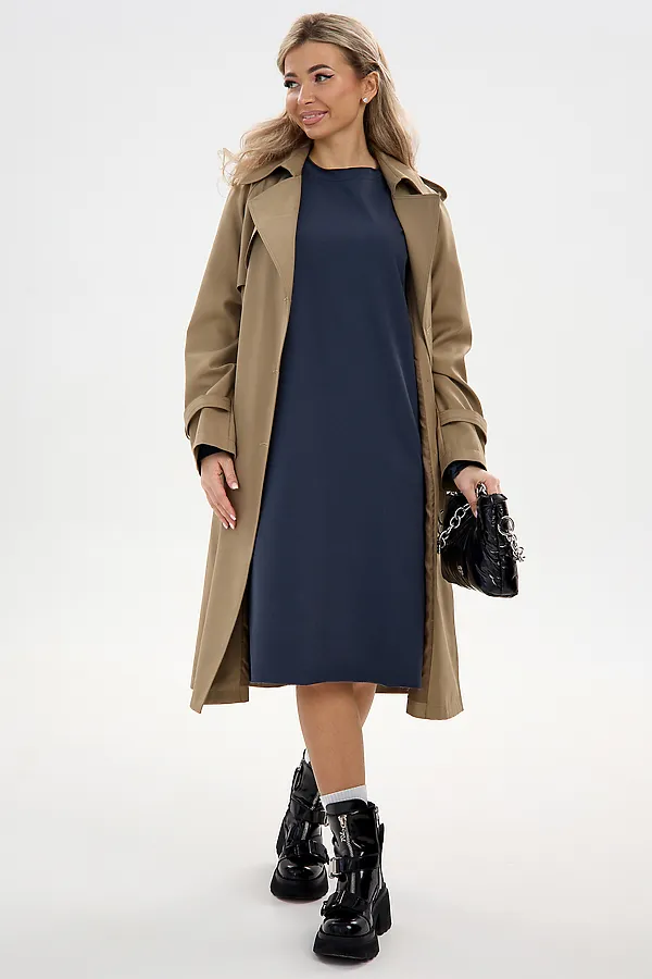 Платье футер-реглан НАТАЛИ, графит - фото 2