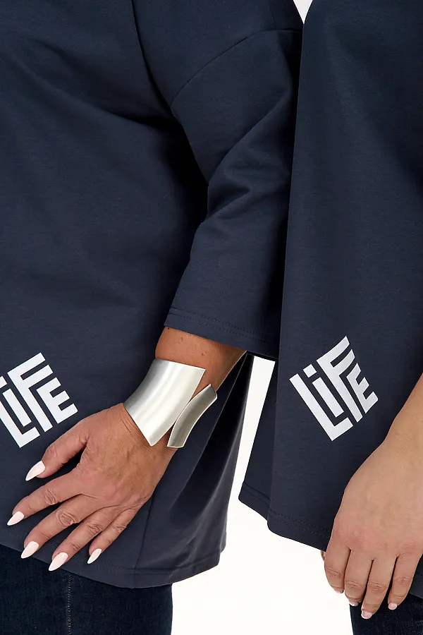 Лонгслив Футер life НАТАЛИ, графит - фото 2