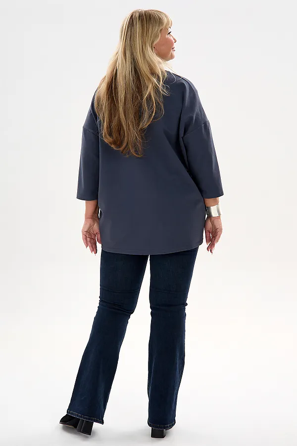 Лонгслив Футер life НАТАЛИ, графит - фото 2