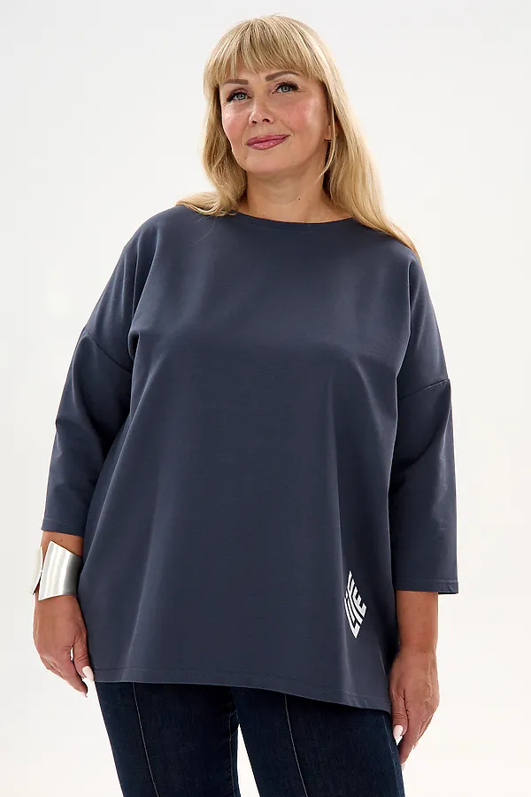 Лонгслив Футер life НАТАЛИ, графит - фото 2