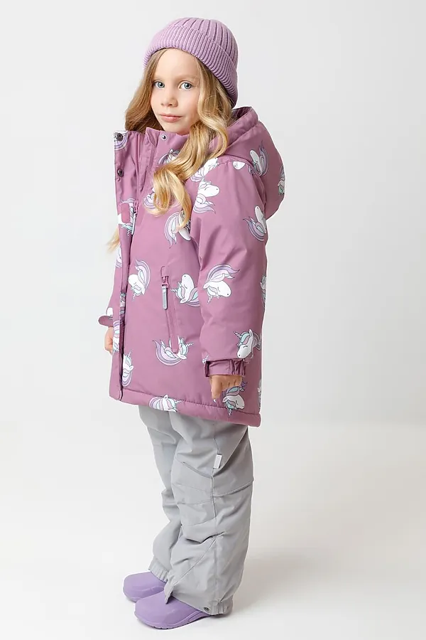 Куртка CROCKID, дымчато-розовый, маленькие единороги - фото 2
