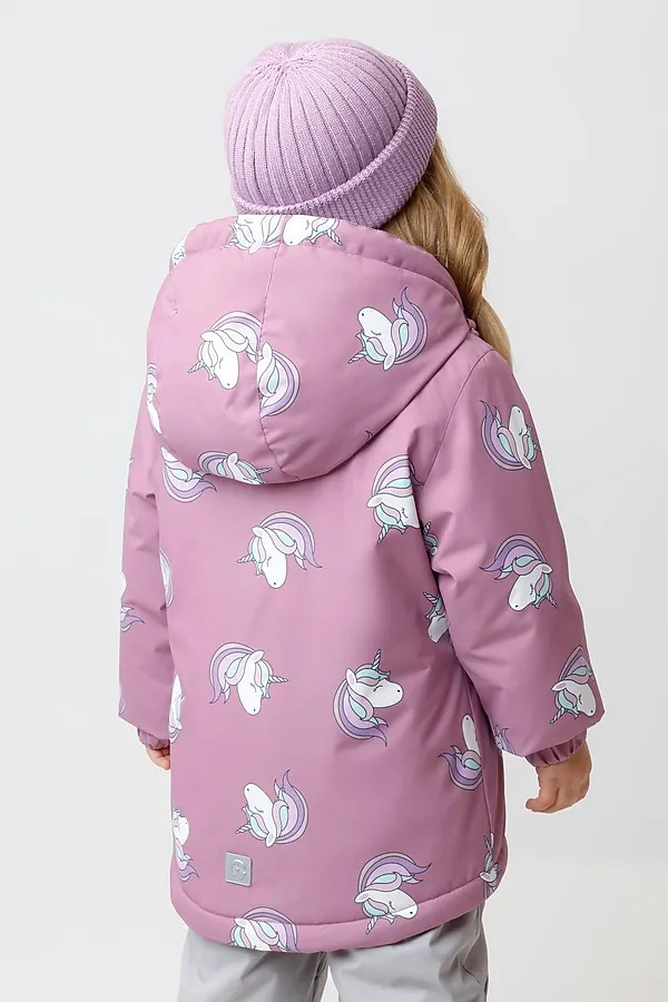 Куртка CROCKID, дымчато-розовый, маленькие единороги - фото 2
