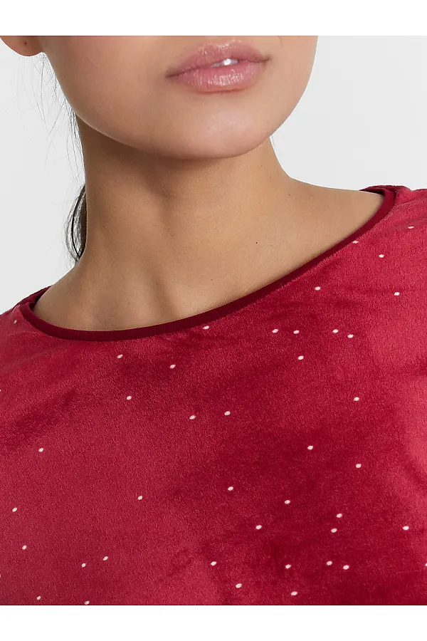 Пижама MARK FORMELLE, белый горошек на т.красном - фото 2