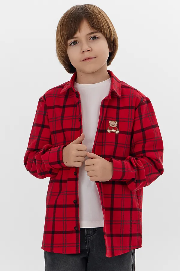 Рубашка MARK FORMELLE, красно -черная клетка - фото 2