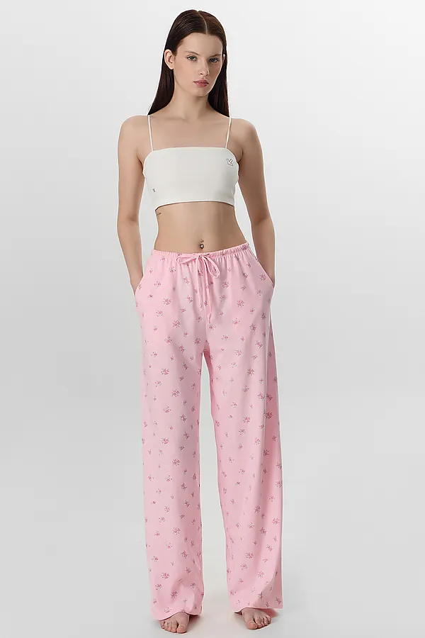 Брюки MARK FORMELLE, розы на розовом - фото 2