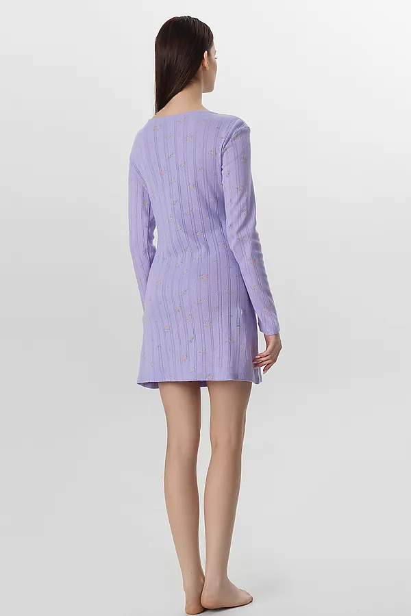 Сорочка ночная MARK FORMELLE, цветы на лаванде - фото 2