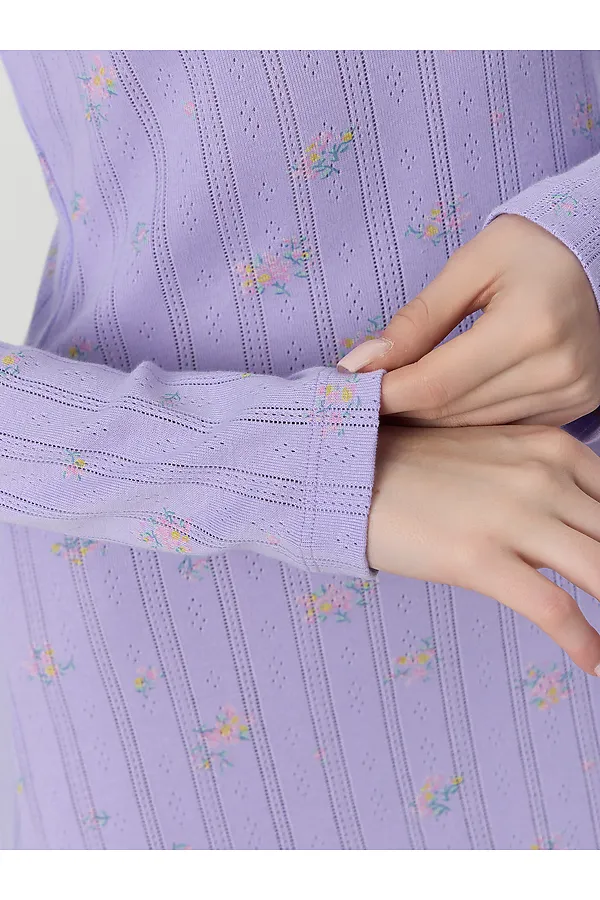 Сорочка ночная MARK FORMELLE, цветы на лаванде - фото 2
