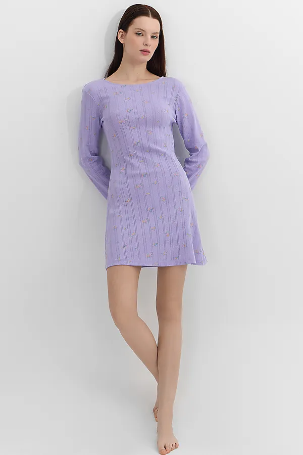 Сорочка ночная MARK FORMELLE, цветы на лаванде - фото 2