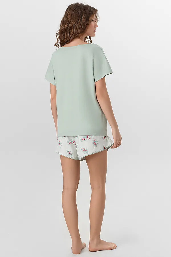 Пижама MARK FORMELLE, эдельвейс +веточки на мятном - фото 2