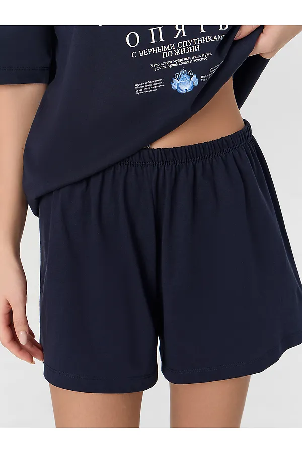 Пижама MARK FORMELLE, т.синий +печать - фото 2