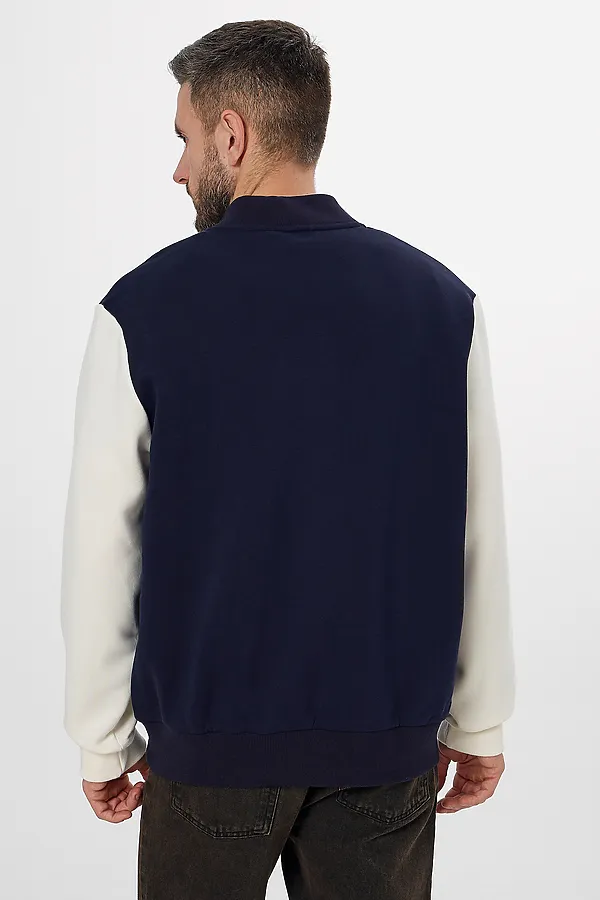 Толстовка MARK FORMELLE, т. синий +печать - фото 2