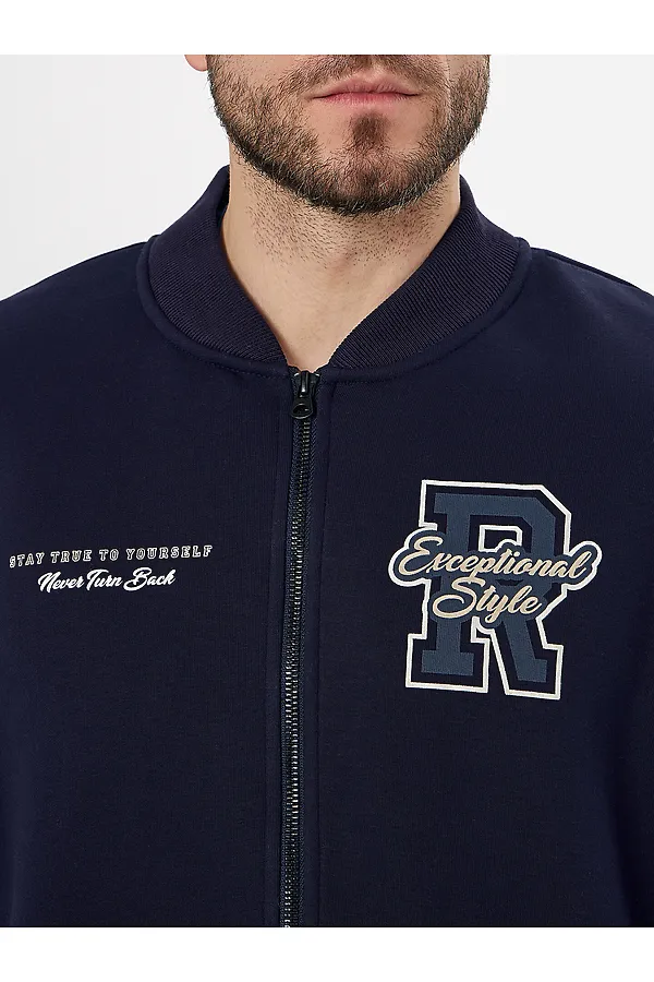 Толстовка MARK FORMELLE, т. синий +печать - фото 2