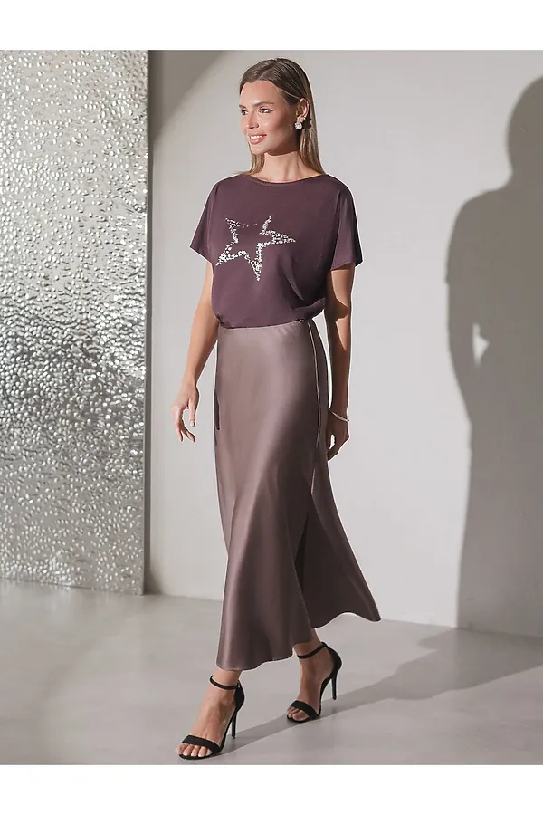 Футболка VILATTE, бургунди_stars - фото 2