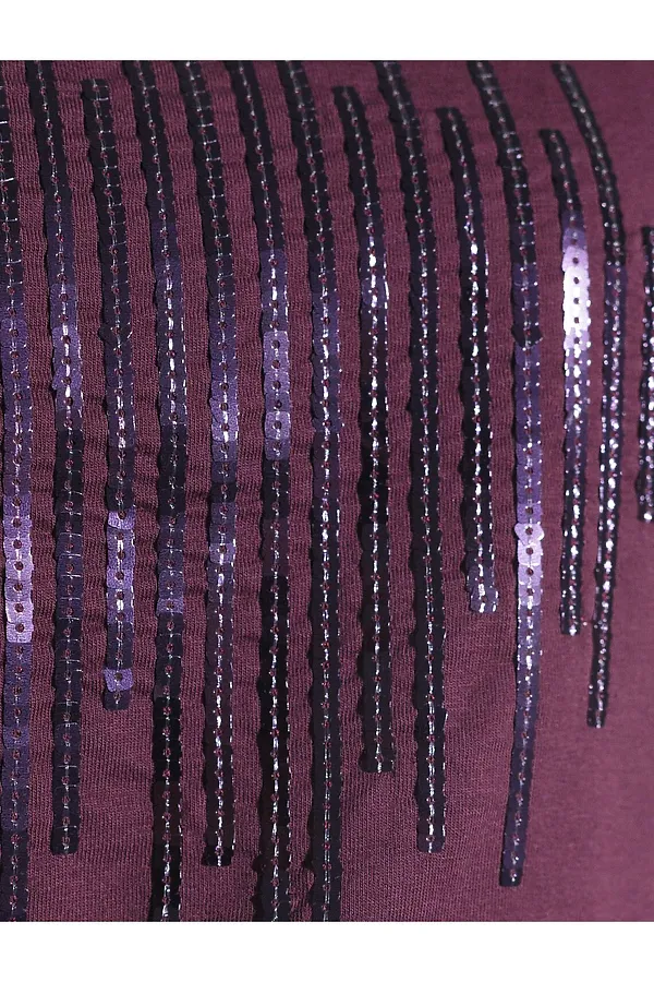 Футболка VILATTE, бургунди_stripes - фото 2