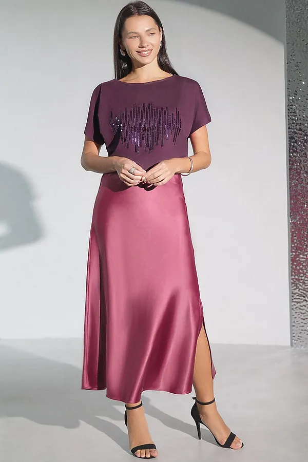 Футболка VILATTE, бургунди_stripes - фото 2