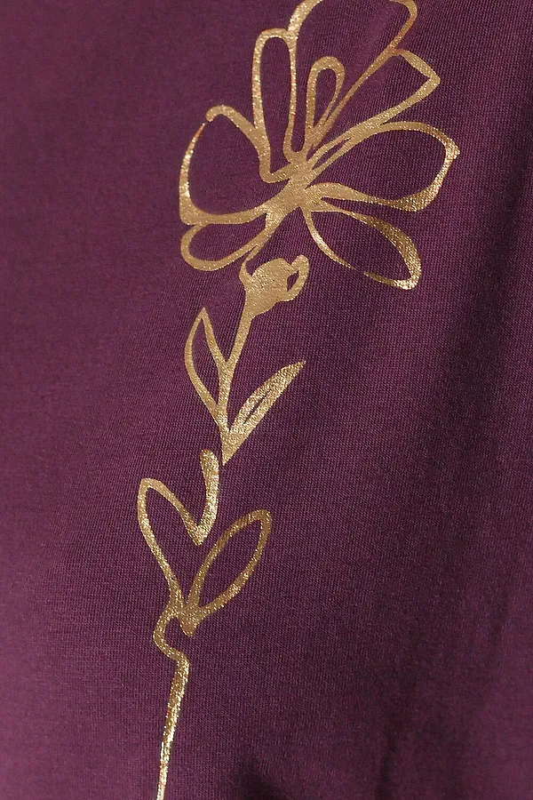 Футболка VILATTE, бургунди_цветок - фото 2