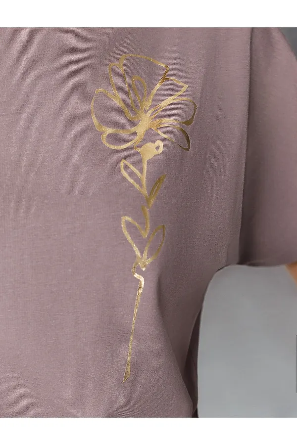 Футболка VILATTE, кофейный_цветок - фото 2