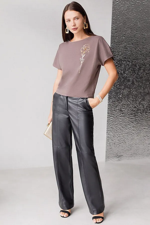 Футболка VILATTE, кофейный_цветок - фото 2