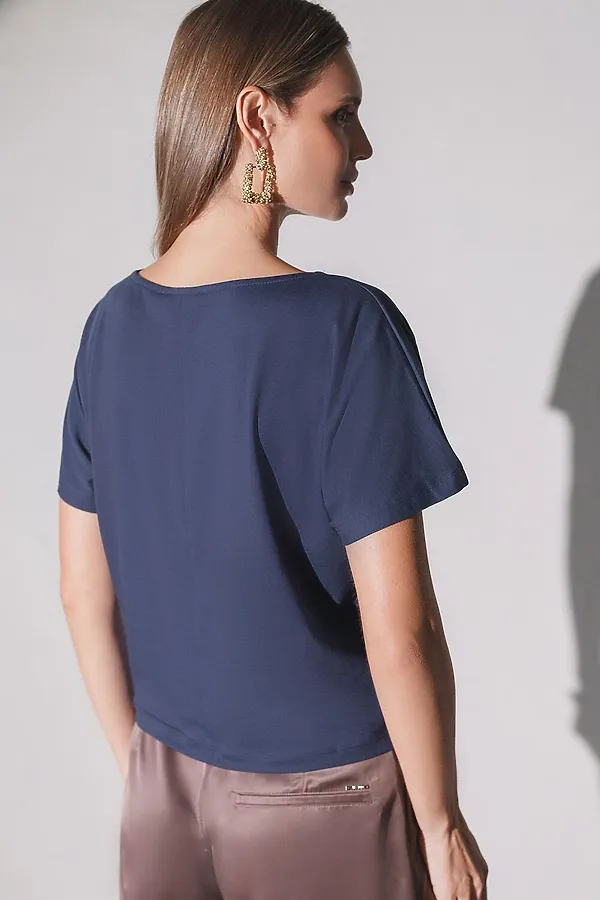 Футболка VILATTE, т.синий_цветок - фото 2