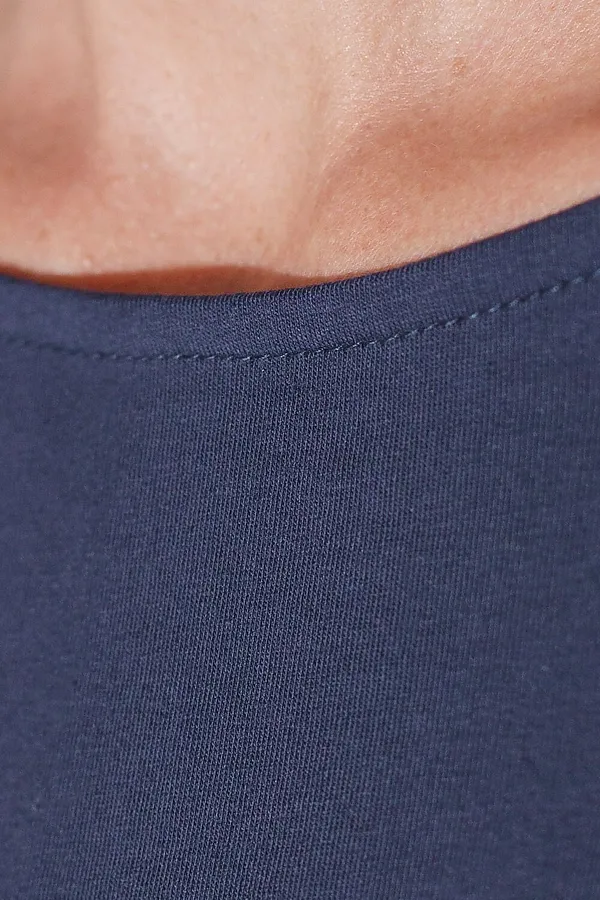 Футболка VILATTE, т.синий_цветок - фото 2