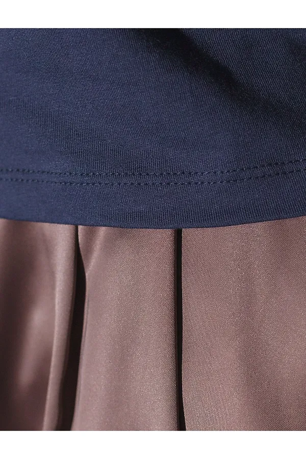 Футболка VILATTE, т.синий_цветок - фото 2