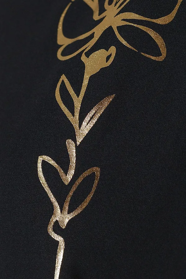 Футболка VILATTE, черный_цветок - фото 2