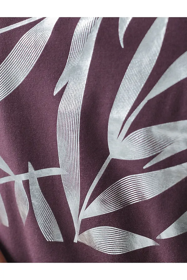 Футболка VILATTE, бургунди_листики - фото 2