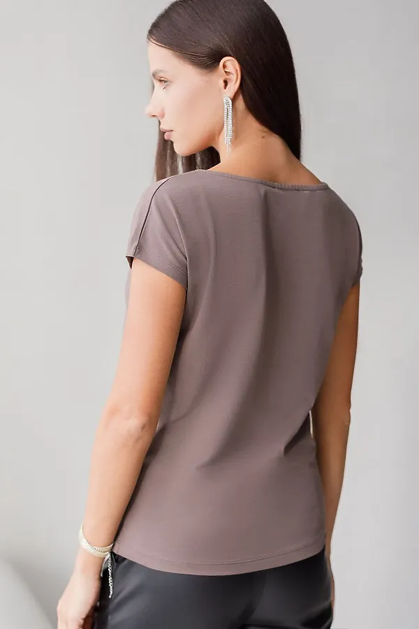 Футболка VILATTE, кофейный_листики - фото 2