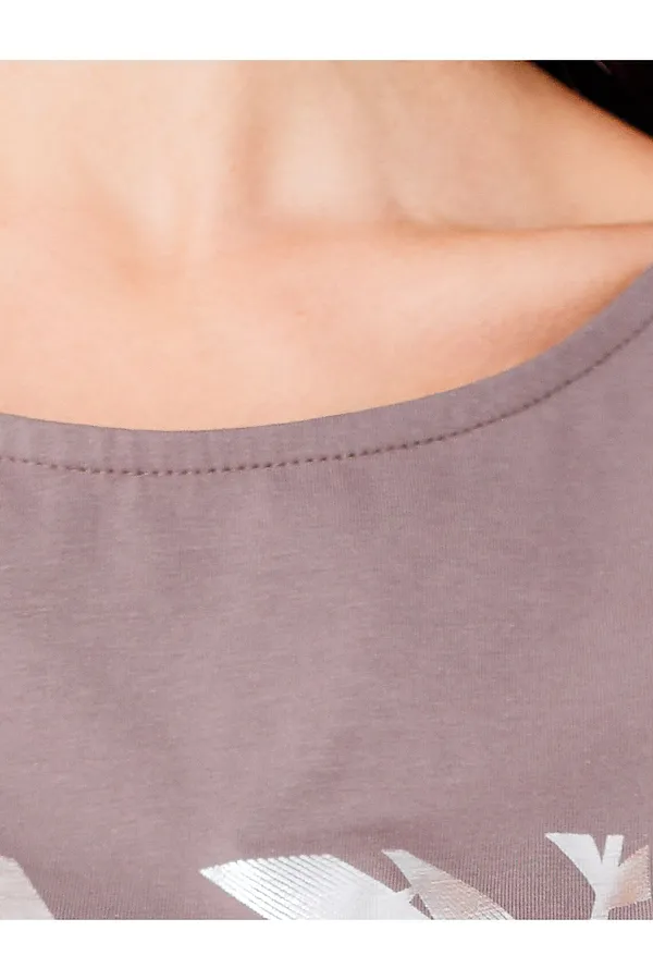 Футболка VILATTE, кофейный_листики - фото 2