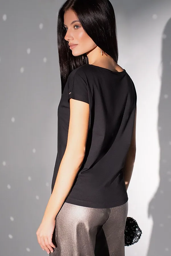 Футболка VILATTE, черный_волна - фото 2