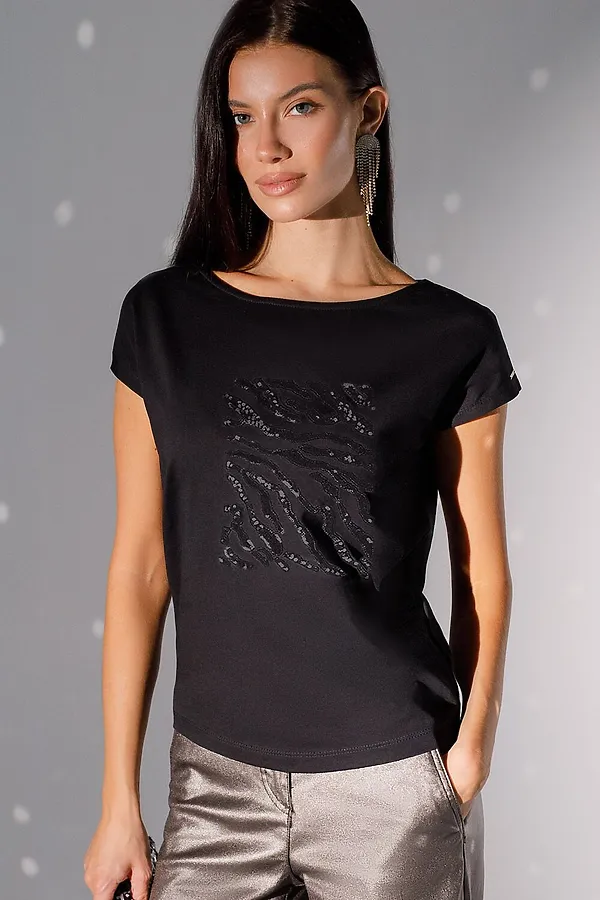 Футболка VILATTE, черный_зебра - фото 2