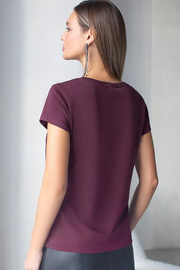 Футболка VILATTE, бургунди_рыба - фото 2