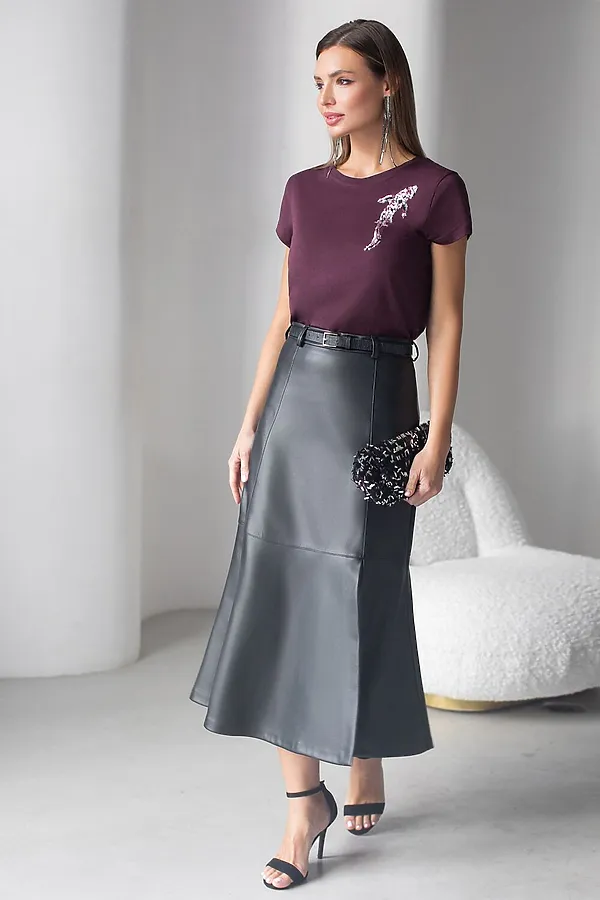 Футболка VILATTE, бургунди_рыба - фото 2