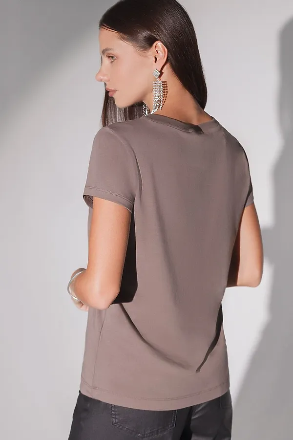 Футболка VILATTE, кофейный_блестки - фото 2