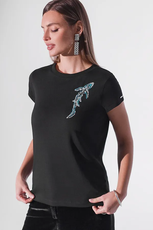 Футболка VILATTE, черный_рыба - фото 2