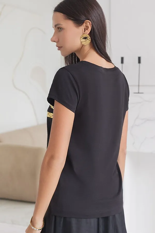 Футболка VILATTE, черный_штрихи - фото 2