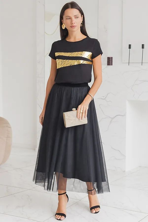 Футболка VILATTE, черный_штрихи - фото 2