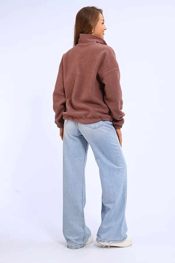 Толстовка плюшевая 001 НАТАЛИ, коричневый - фото 2