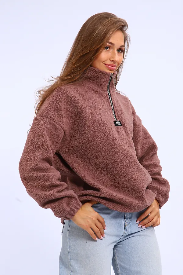 Толстовка плюшевая 001 НАТАЛИ, коричневый - фото 2