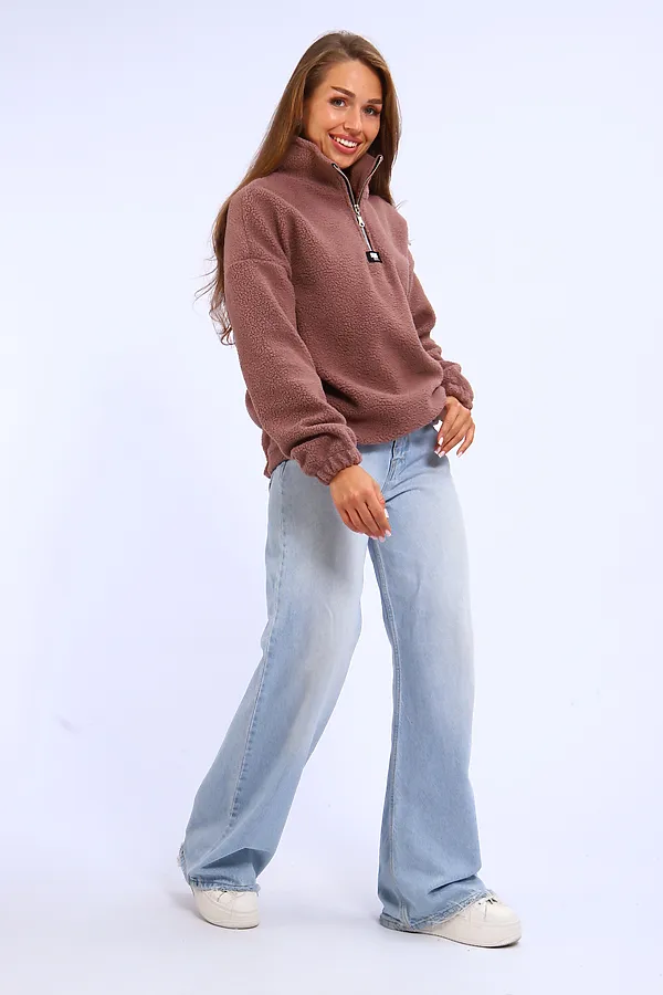 Толстовка плюшевая 001 НАТАЛИ, коричневый - фото 2