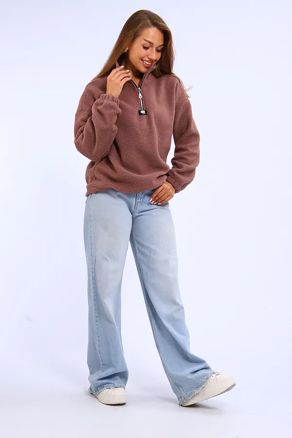 Толстовка плюшевая 001 НАТАЛИ, коричневый - фото 2