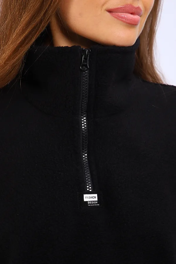 Толстовка плюшевая 001 НАТАЛИ, черный - фото 2