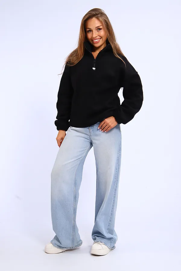 Толстовка плюшевая 001 НАТАЛИ, черный - фото 2