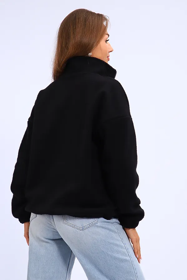 Толстовка плюшевая 001 НАТАЛИ, черный - фото 2