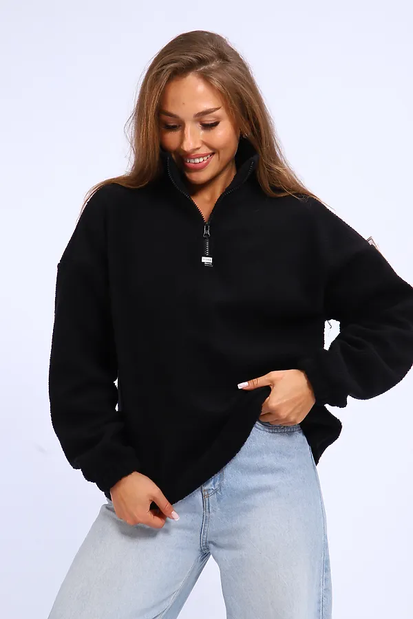 Толстовка плюшевая 001 НАТАЛИ, черный - фото 2