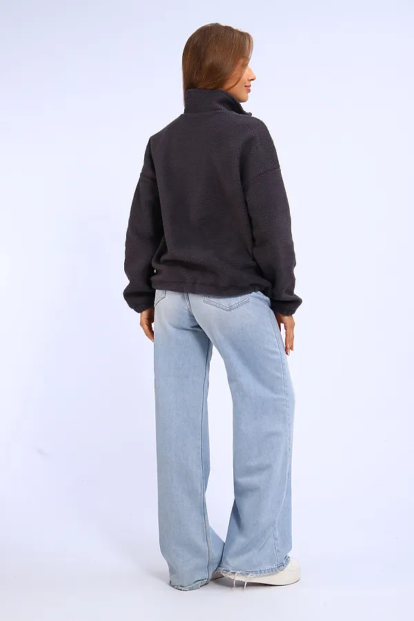 Толстовка плюшевая 001 НАТАЛИ, графит - фото 2