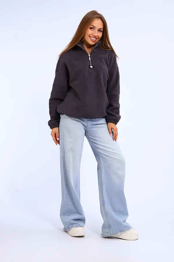 Толстовка плюшевая 001 НАТАЛИ, графит - фото 2