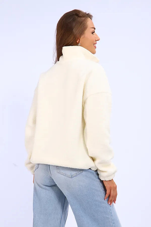 Толстовка плюшевая 001 НАТАЛИ, экрю - фото 2