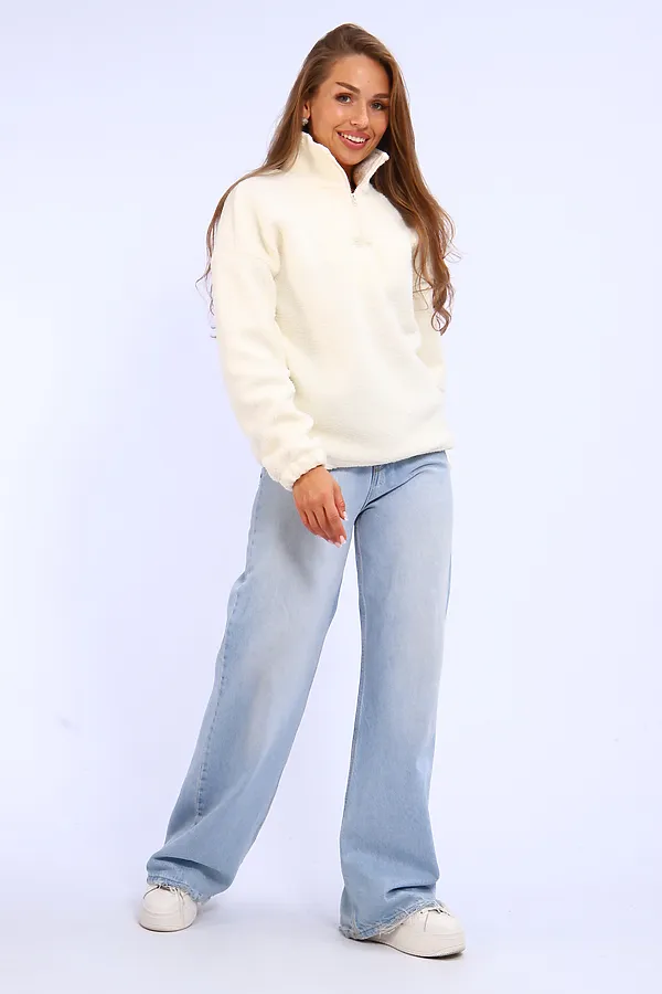 Толстовка плюшевая 001 НАТАЛИ, экрю - фото 2